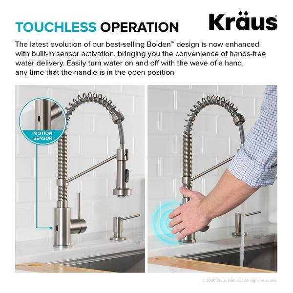 Kraus Bolden 2 Function 1 Handle Commercial Pulldown Kitchen Faucet Overstock 17961056