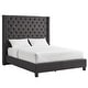 preview thumbnail 15 of 15, Naples Wingback Button Tufted Tall Headboard Platform Bed by iNSPIRE Q Artisan