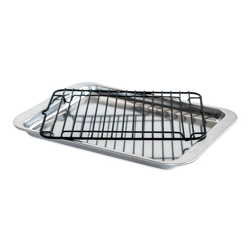 Nordic Ware Naturals Compact Ovenware 2pc Broiler Set - Silver