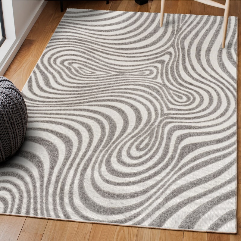 JONATHAN Y Nordby Abstract Groovy Striped Area Rug