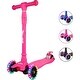 preview thumbnail 7 of 16, Scooters for Kids Age 3-5, Kick Scooter for Boys Girls Toddlers, 4 Adjustable Height, AEBC-9 Bearing Pink
