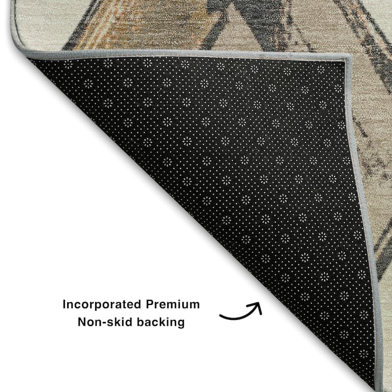 Premium Washable Super Soft Modern Diamond Mayfield Rug