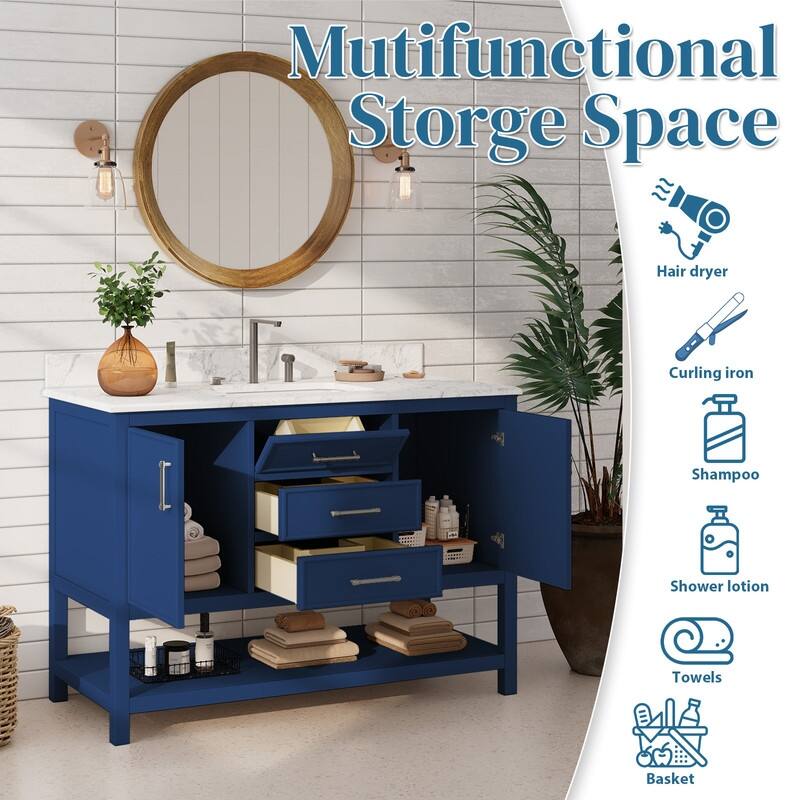 48-Inch Farm Style Bathroom Vanity with Square Sink