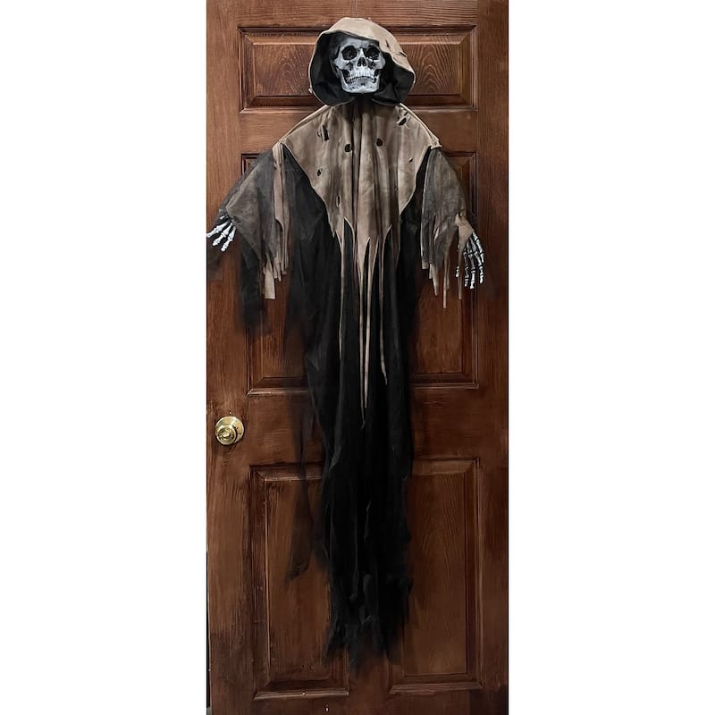 63" Hanging Brown Tye Halloween Reaper - N/A