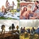 preview thumbnail 6 of 4, 59" x 39" Outdoor Picnic Blanket Waterproof Foldable Beach Mat Orange