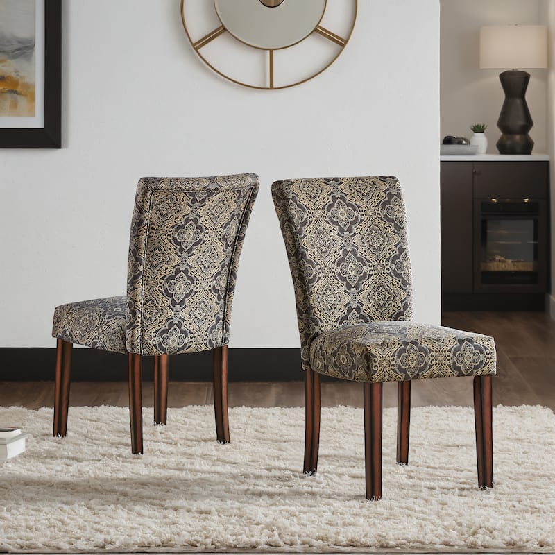 Dinant Print Parsons Dining Side Chairs (Set of 2)