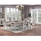 preview thumbnail 5 of 3, Rubber Wood Dining Table with 2 Leaves in Antique White and Oak