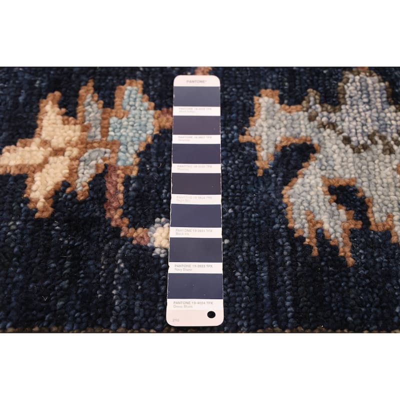 ECARPETGALLERY Hand-knotted Jules Serapi Dark Navy Wool Rug - 9'0 x 11'8