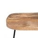 preview thumbnail 47 of 48, MH London Romboss Handmade Mango Wood Saddle Seat Bar Stool - 20" x 14.25" x 30"