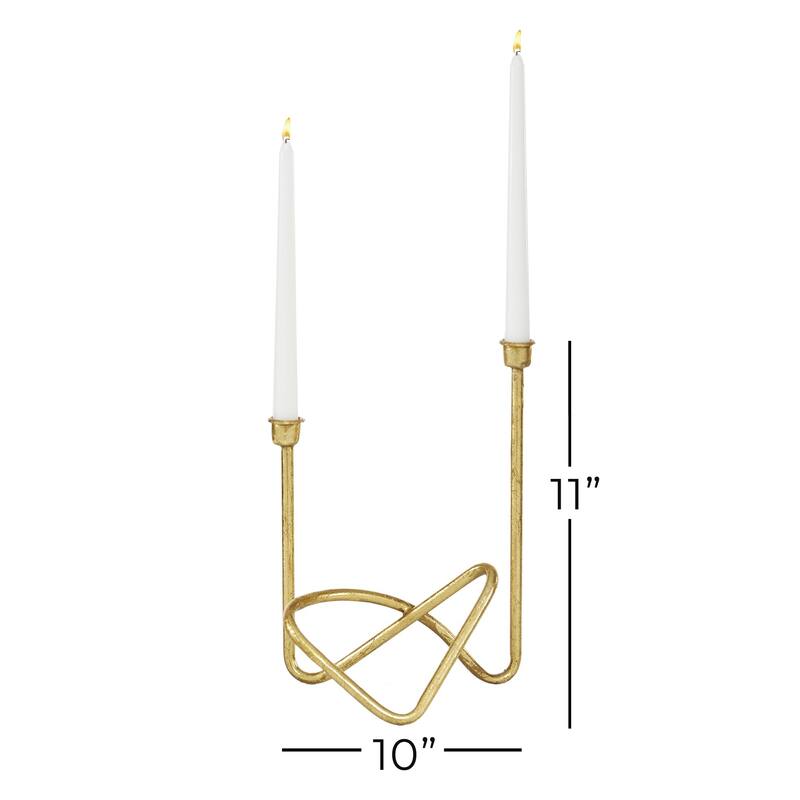 CosmoLiving by Cosmopolitan Gold Metal Candelabra