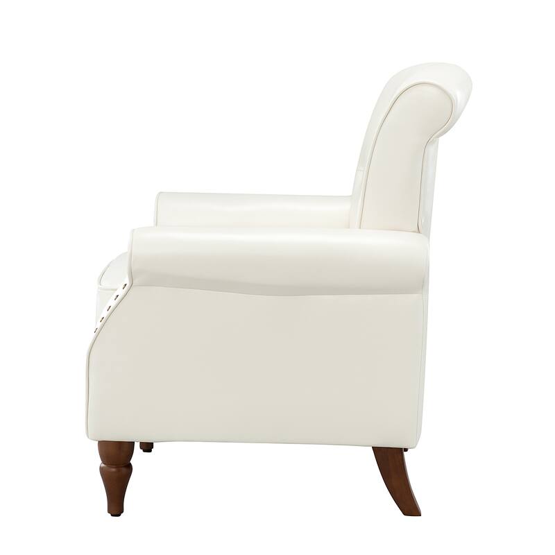 Mycenae Upholstered Accent Armchair with Nailhead Trim