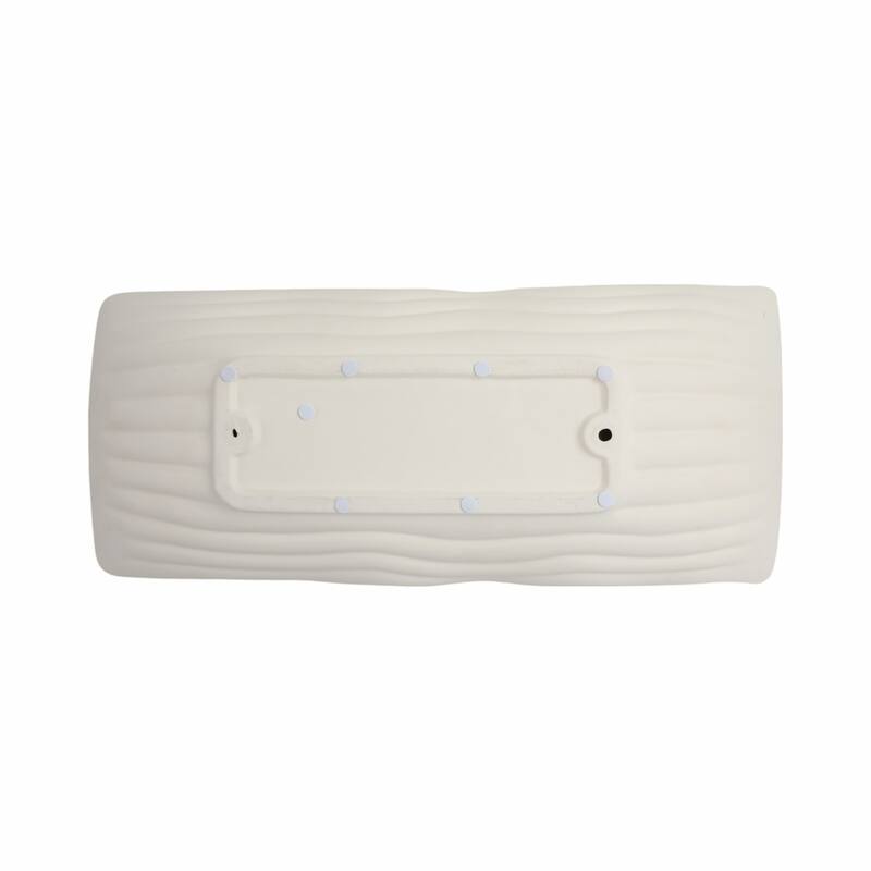 Wavy Porcelain Oversized Decorative Tray - Ivory, 20" - 20.0"