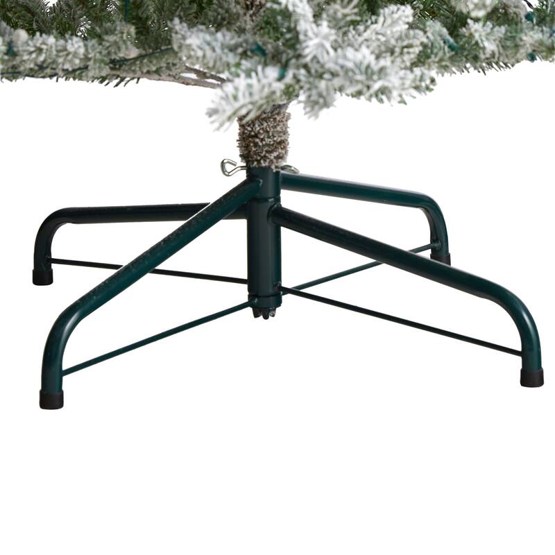 9.5Ft Pre-Lit Artificial Christmas Tree - Slim Spruce with 600 Warm White Lights & Bendable Branches - Holiday Decor - 108