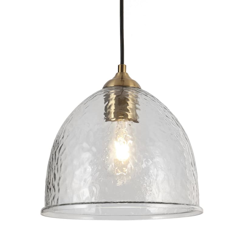 Marsie Modern Hammered Glass Pendant Light Contemporary Art Kitchen Island Ceiling Lamp