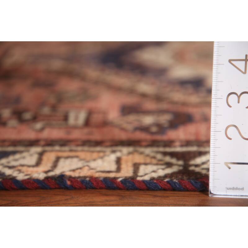 Tribal Qashqai Persian Vintage Rug Hand-knotted Wool Carpet - 2'11"x 4'7"