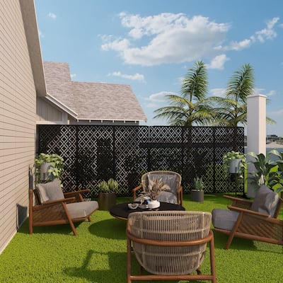 Palace Metal Privacy Screen Panel Free Standing - 72*47