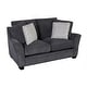 preview thumbnail 1 of 5, Porter Designs Ryland Contemporary Deep-Seated Chenille Loveseat, Gray