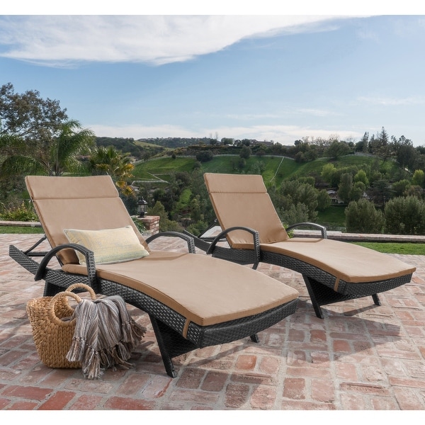 cushioned chaise lounge