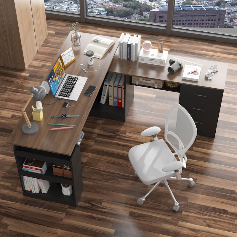 Sit-to-Stand Desk Spacious and Sturdy with Adjustable Height Feature