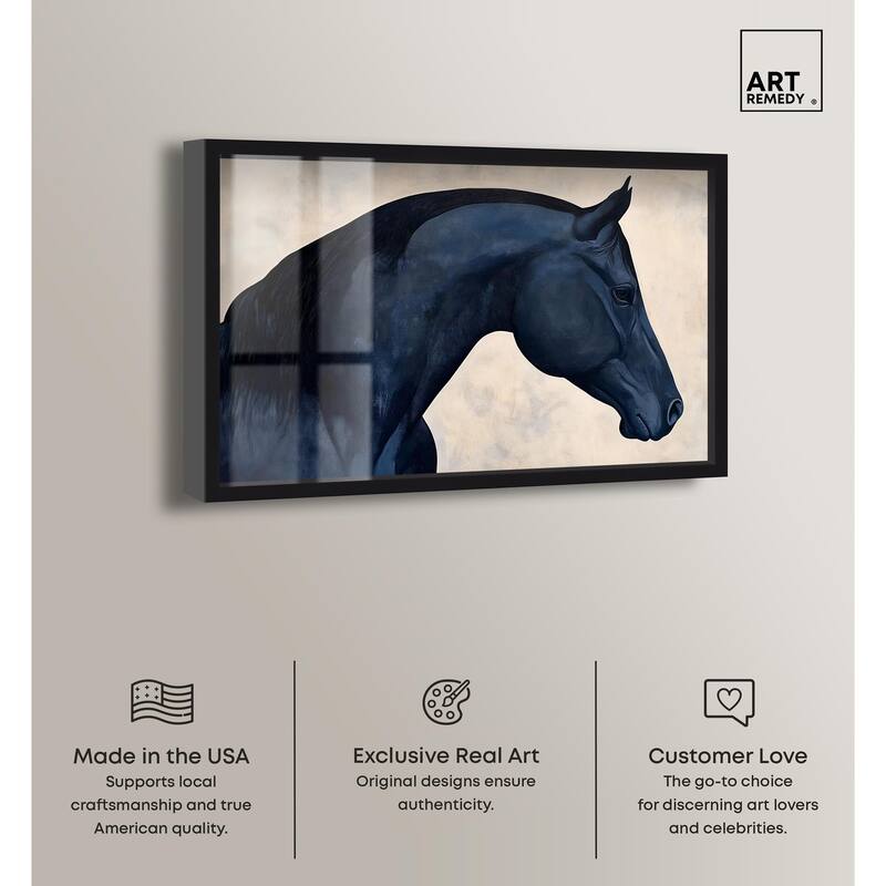 Blue Horse II Shadowbox by Art Remedy