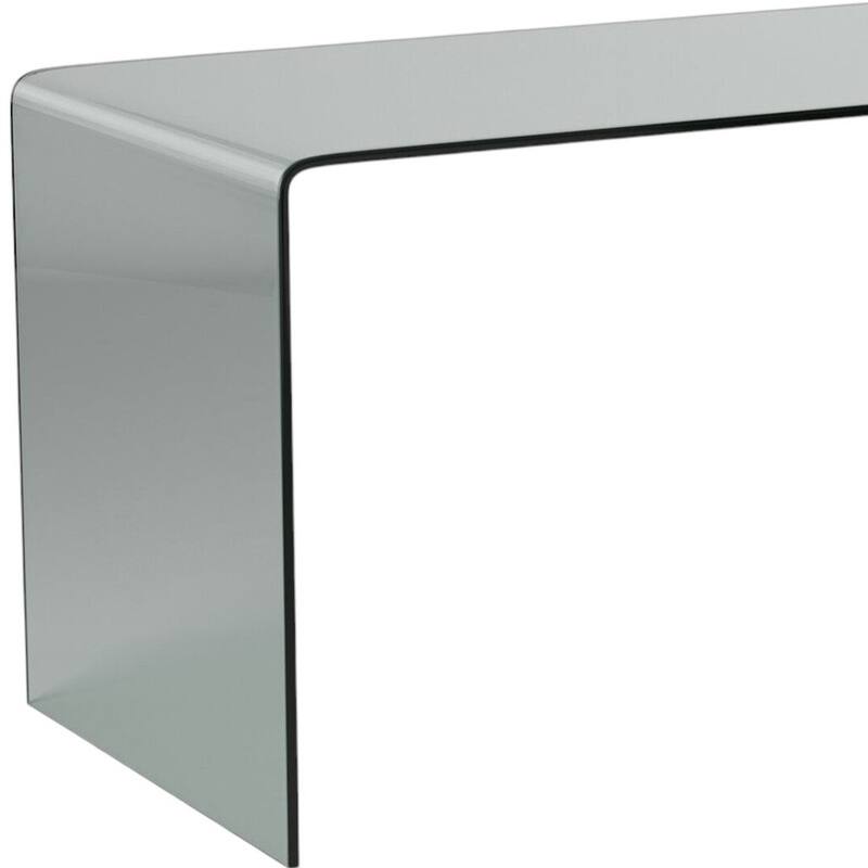 HomeRoots 50" Clear Glass Computer Desk