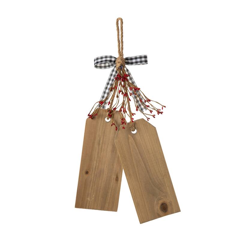 Glitzhome 24"H Wooden Valentine's Day/Patriotic/Americana/Easter Doorknob Hanging Decor