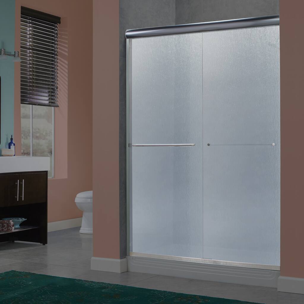 Miseno 72" High x 46-48" Wide Sliding Framed Shower Door with 1/4"