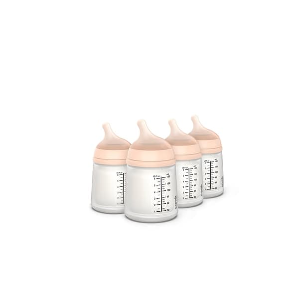 slide 2 of 5, Suavinex Zero Zero™ Small Anti Colic Bottle Adaptable Flow 4 Pack Fair