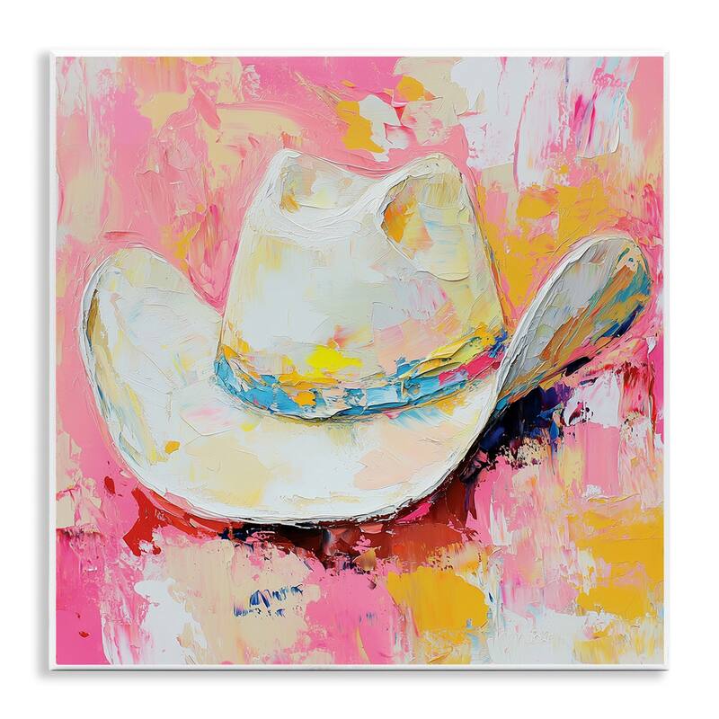 Stupell Painterly Brushed Cowgirl Hat Wall Plaque Art Design By Heidi Kuntz - 12 x 12