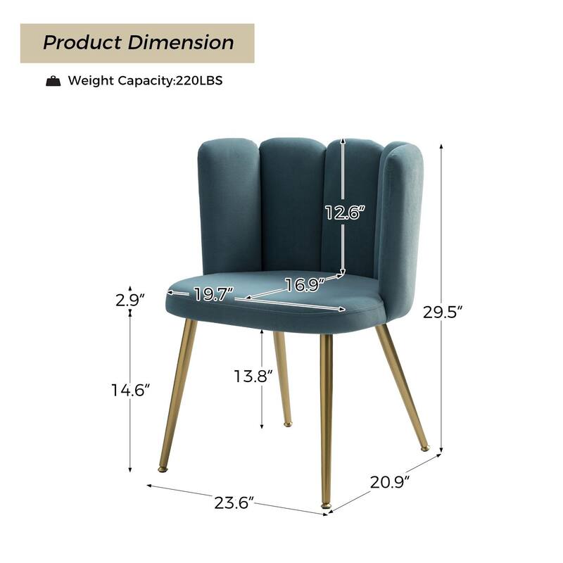 Anjela Side Chair with Tufted Back Set of 2