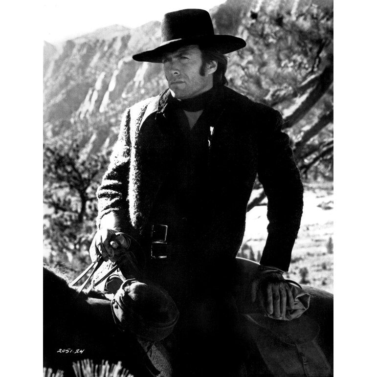 Shop A Portrait Of Clint Eastwood In A Cowboy Outfit Photo Print