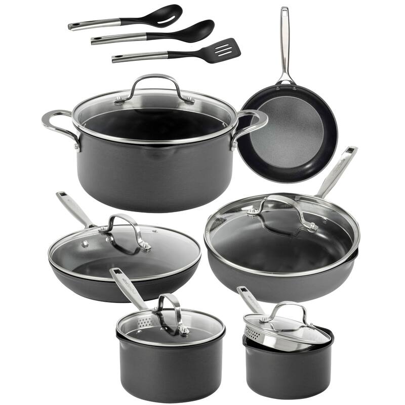Gotham Steel Pro 15 Piece Nonstick Cookware Set with Utensils