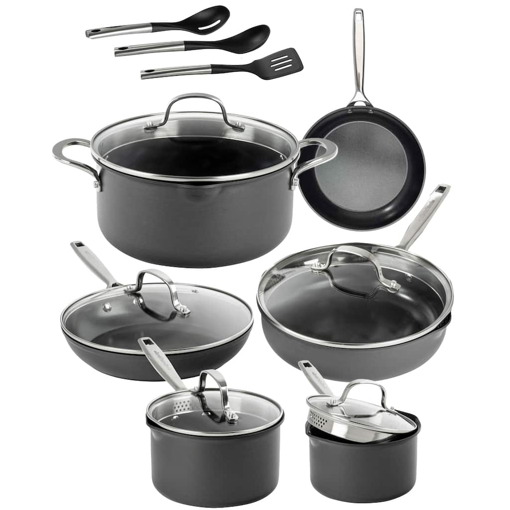 Gotham Steel Pro 15 Piece Nonstick Cookware Set with Utensils