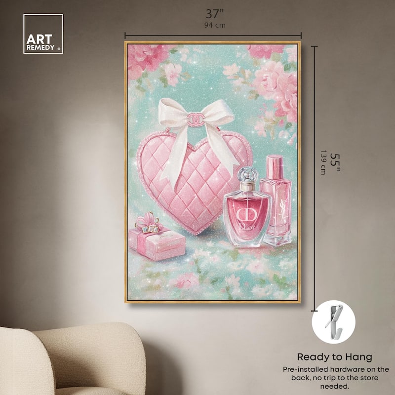 Little Heart Shaped Purse Canvas by Art Remedy