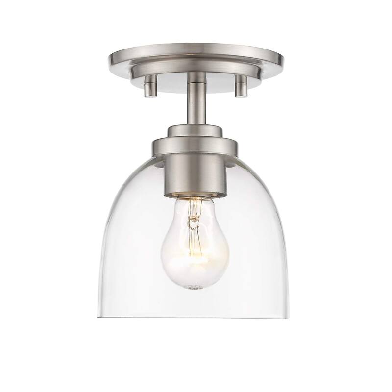 Bellevue Pauline 6" Wide Semi-Flush Ceiling Fixture - Brushed Nickel