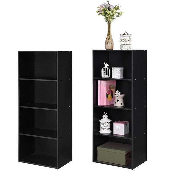 Shop Costway 4 Tier Open Shelf Bookcase Multi-functional ...
