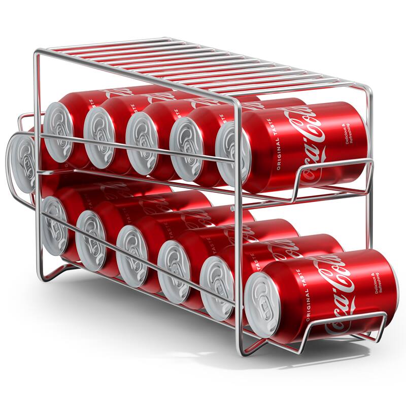 Sorbus Soda Can Rack Beverage Dispenser Holds 24 Standard Cans 2 Pack/ 12 Cans 1 Pack - 1 Pack - 18" L x 6" W x 8" H