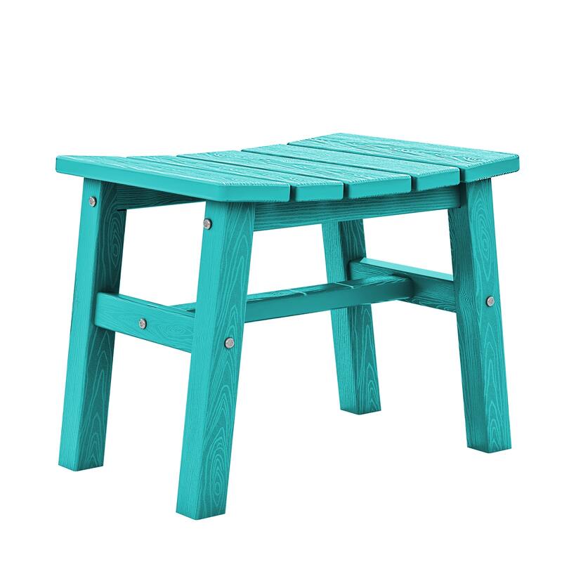 Outdoor Patio HDPE Ottoman Footstool, Extra Seat