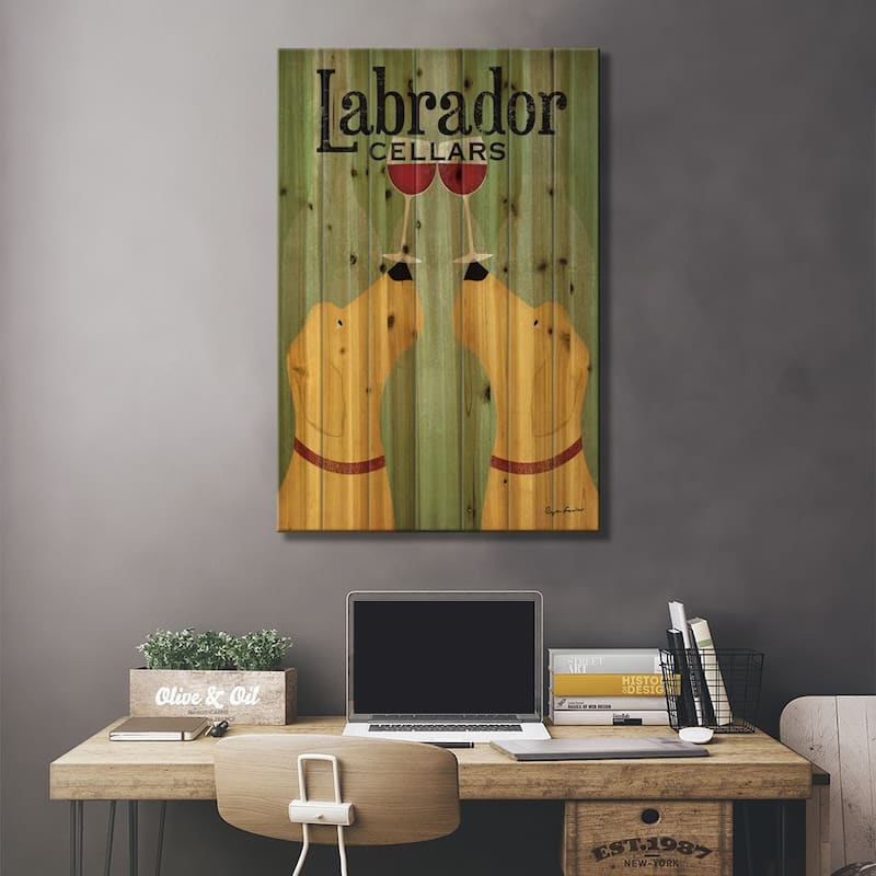 Labrador Cellars Print On Wood by Ryan Fowler - Multi-Color