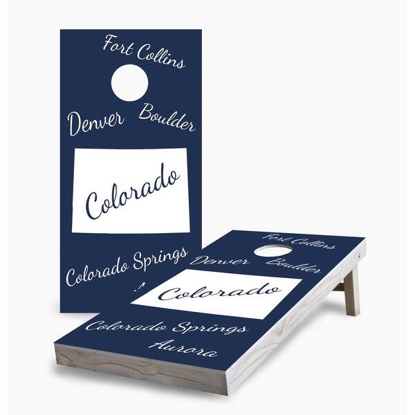 slide 2 of 7, Colorado State Pride Cornhole Game (Choose Wraps or Boards) 2x4 Boards (24" x 48") - Include ALL Accessories