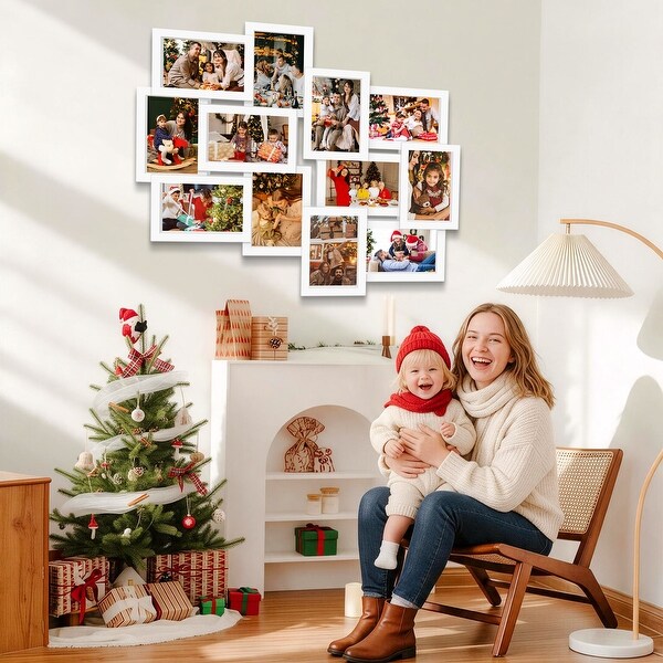 HELLO LAURA Puzzle Collage Wall Photo Frame, 12 Photos - On Sale