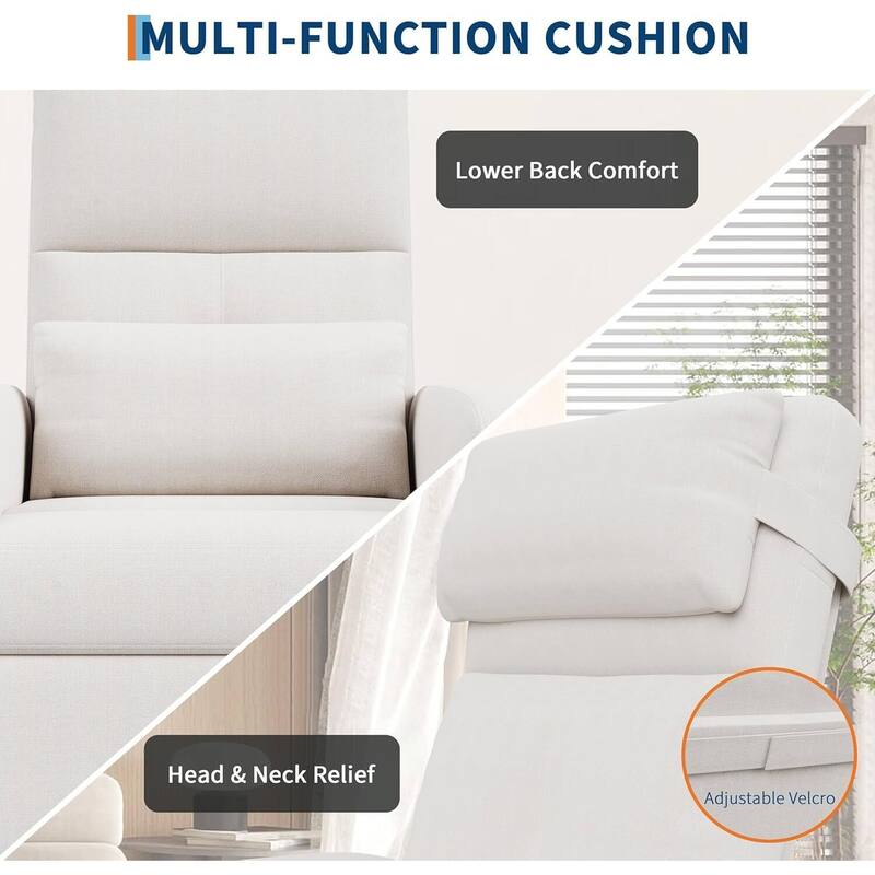 Power Recliner Chair, with 2 Side Pockets and USB Port