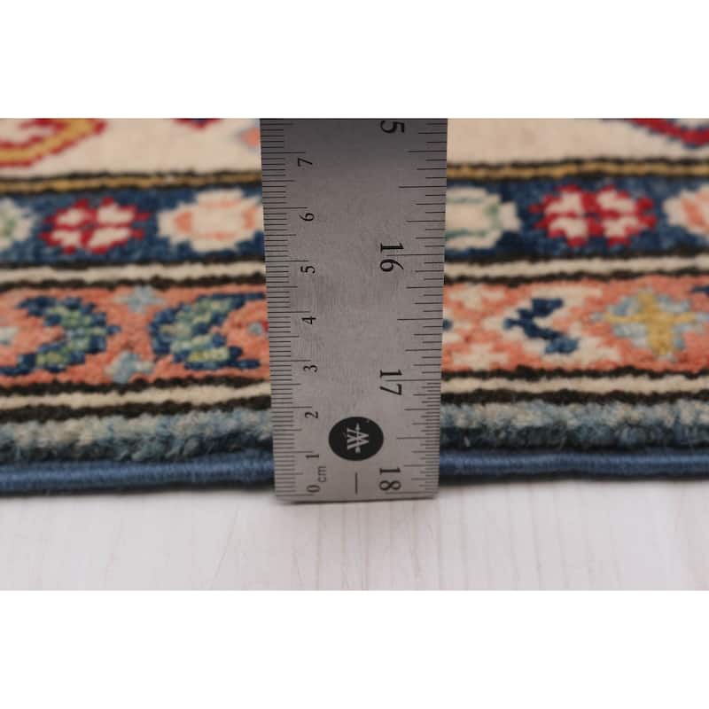 ECARPETGALLERY Hand-knotted Uzbek Ghazni Blue Wool Rug - 4'11 x 7'3