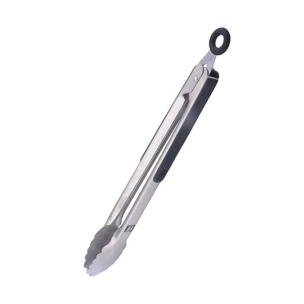 Bene Casa 12inch stainlesssteel locking tongs, comfort grip tongs