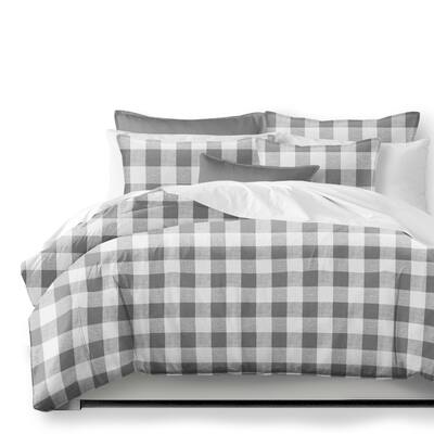 Lumberjack Check Gray/White Duvet Cover and Pillow Sham(s) Set