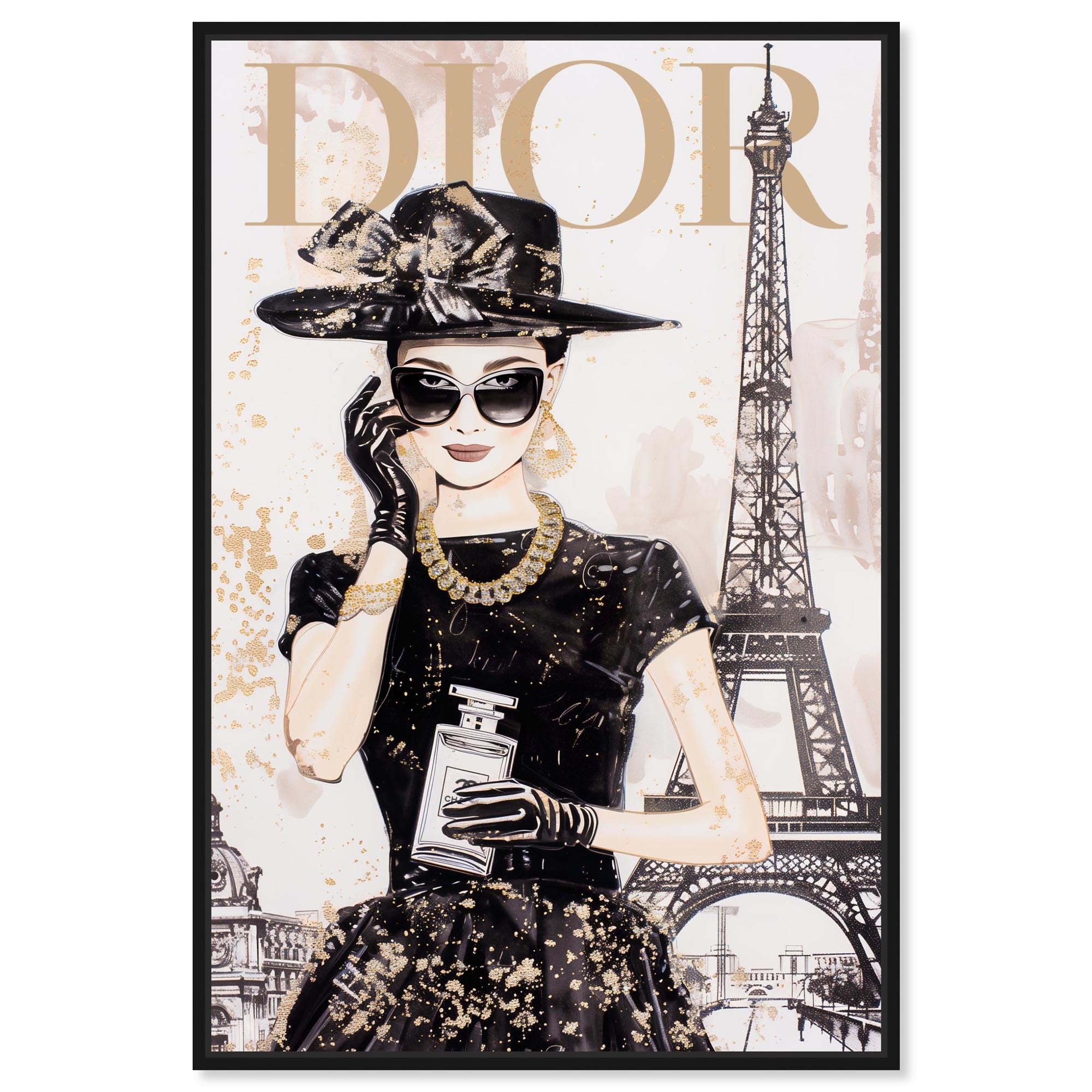 High End Elegance Fashion Art Framed Canvas Print by Art Remedy