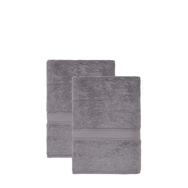 Ozan Premium Home 100% Turkish Cotton Legend Collection Luxury Bath Towels (Set of 2) - Dark Grey