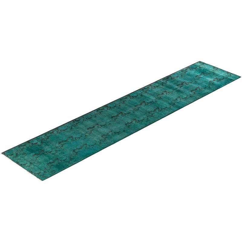 Contemporary Overdyed Wool Hand Knotted Runner - 2' 8" x 13' 0"