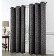 preview thumbnail 4 of 2, Jasper Lurex Woven Window Curtain Set Black