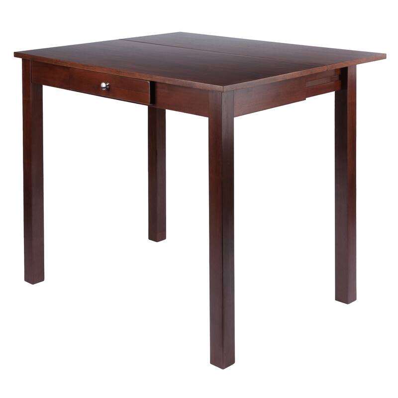 Perrone High Table with Drop Leaf, Walnut - 40 x 34.8 x 34.06 inches